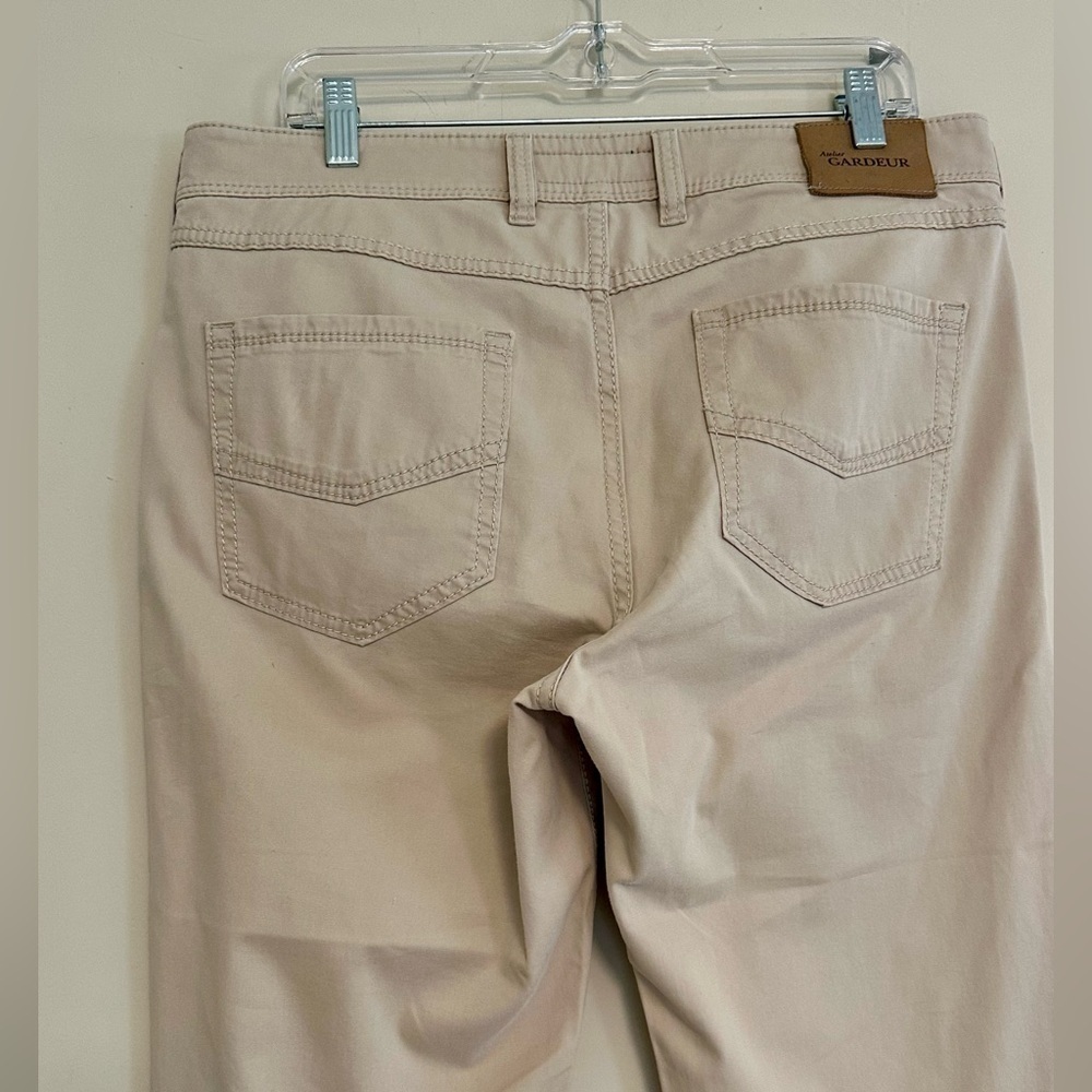 Atelier Gardeur NEVIO-8 Pants Mens 35/34 Regular Fit Beige Printed Lining - Picture 3 of 16